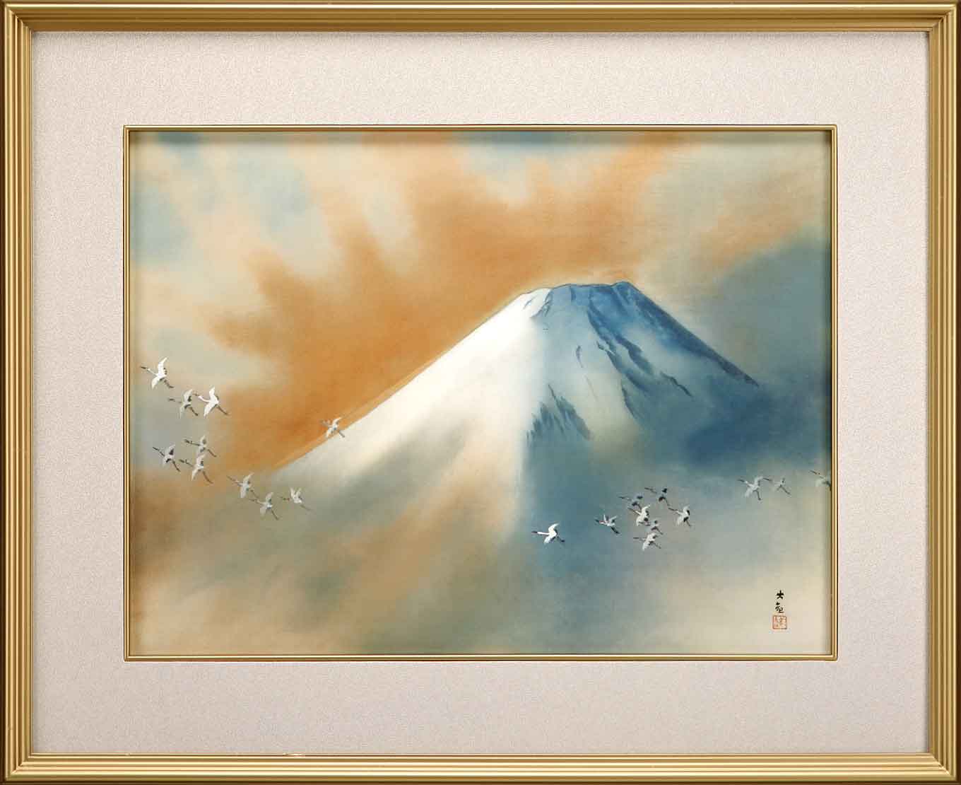 富士山の世界文化遺産登録記念 高級美術複製画 横山大観《霊峰飛鶴